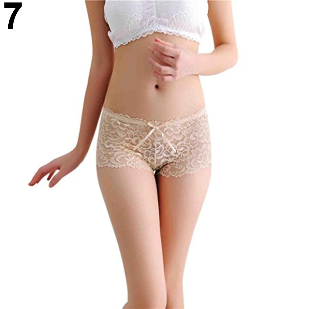 Женское сексуальное кружевное Прозрачное нижнее белье с бантом|briefs panties|thong