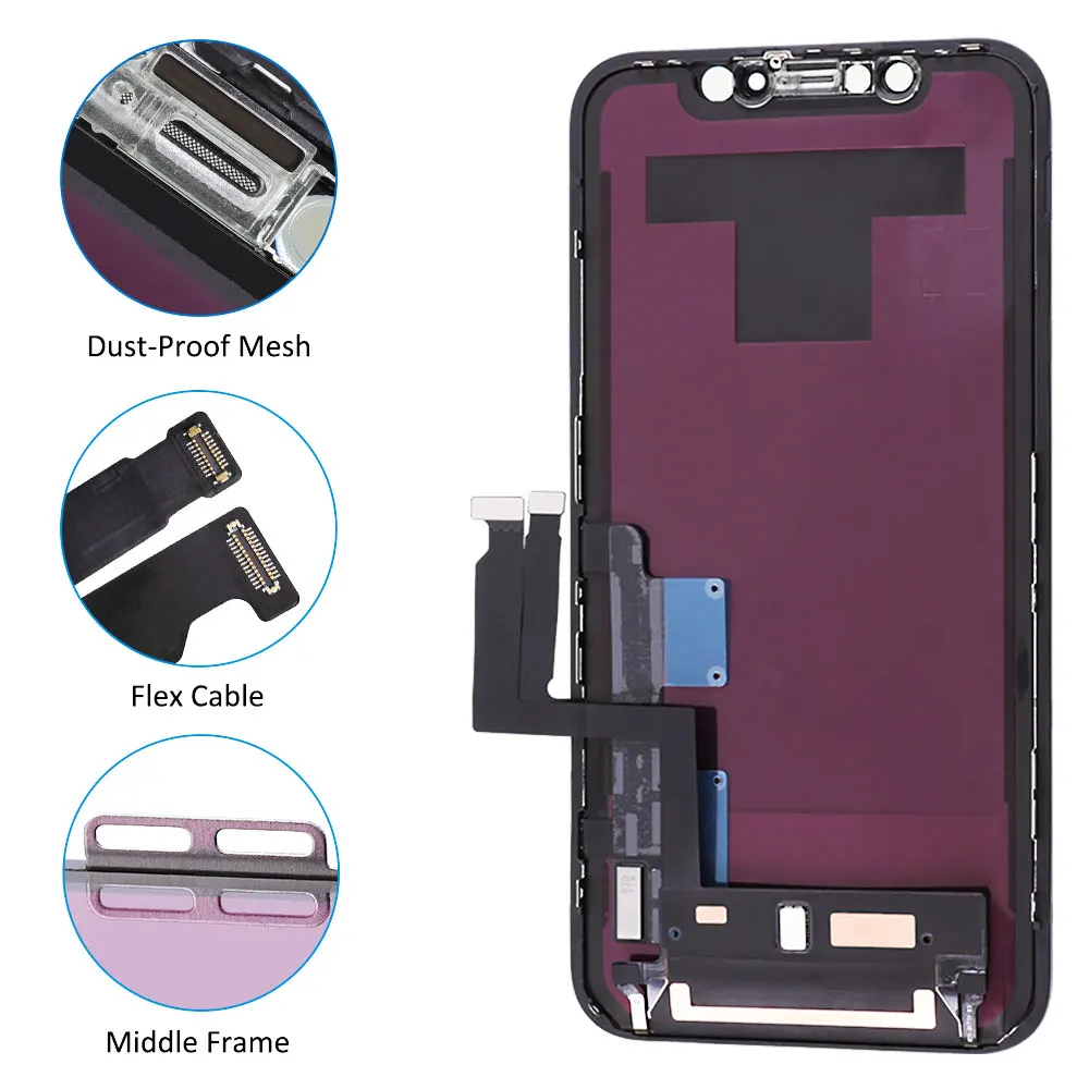 Полностью фронтальная TFT сборка Elekworld для iPhone XR ЖК дисплей дигитайзер сенсорного