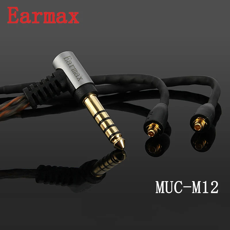 Earmax 4 мм Hi-Fi наушники кабель монокристаллическая Медь серебрение MMCX аудио Замена