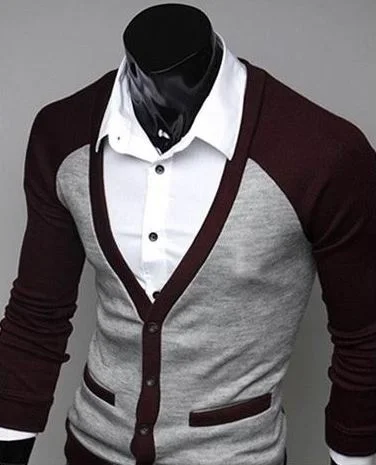 2018 новый хит цвет рукава реглан мужской Повседневный Кардиган с длинным рукавом |
