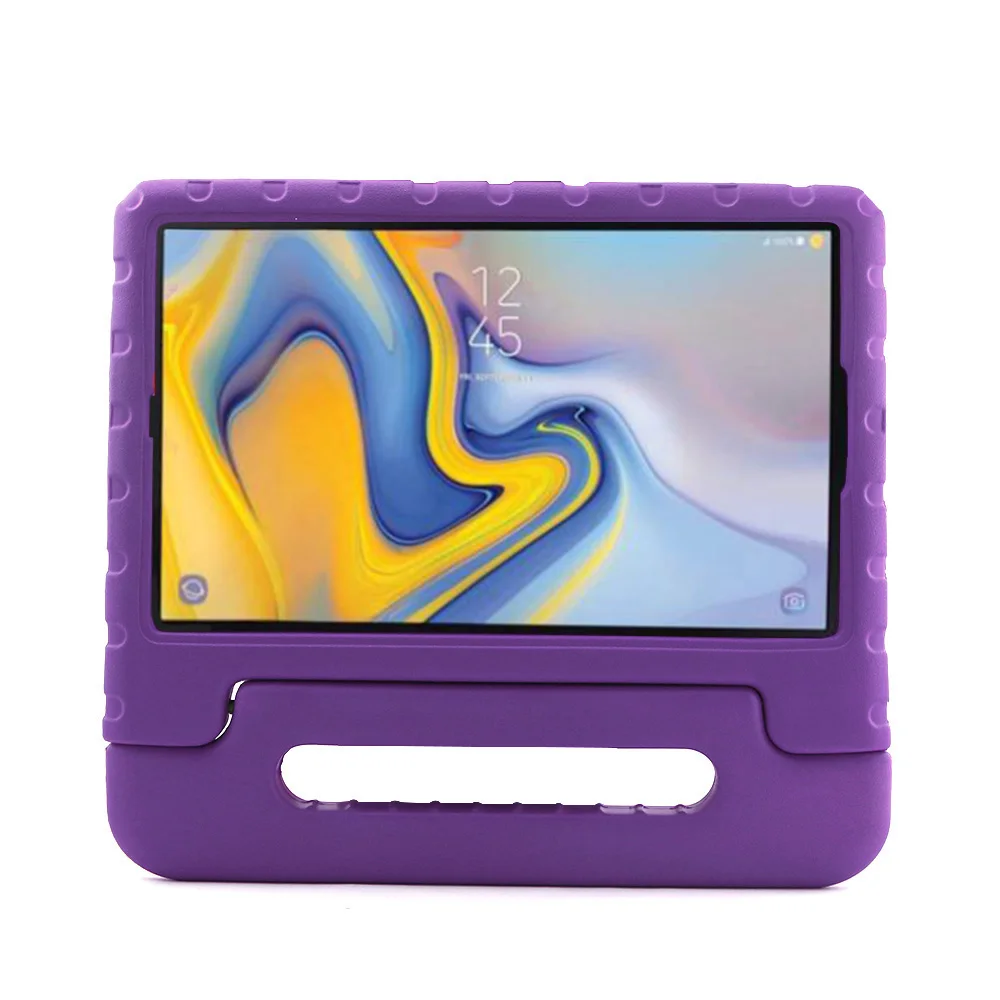 Purple Дети противоударный чехол для Samsung Galaxy Tab 8,0 дюйма T387 SM-T387 безопасный ручка из вспененного этилвинилацетата Стенд чехол для планшета - Цвет: Purple