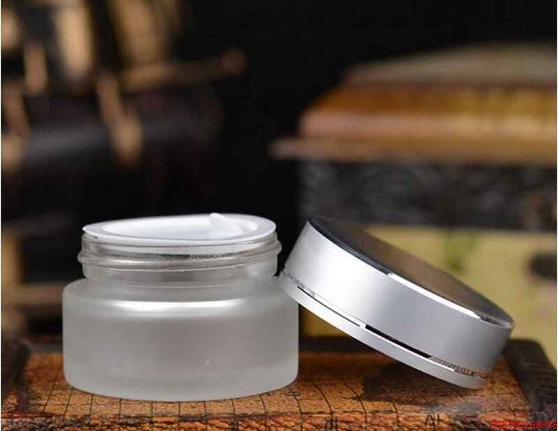 

FREE SHIPPING 200PCS 50g frosted glass jars, 50ml frost cream jars, skin care cream bottles, cosmetic containers
