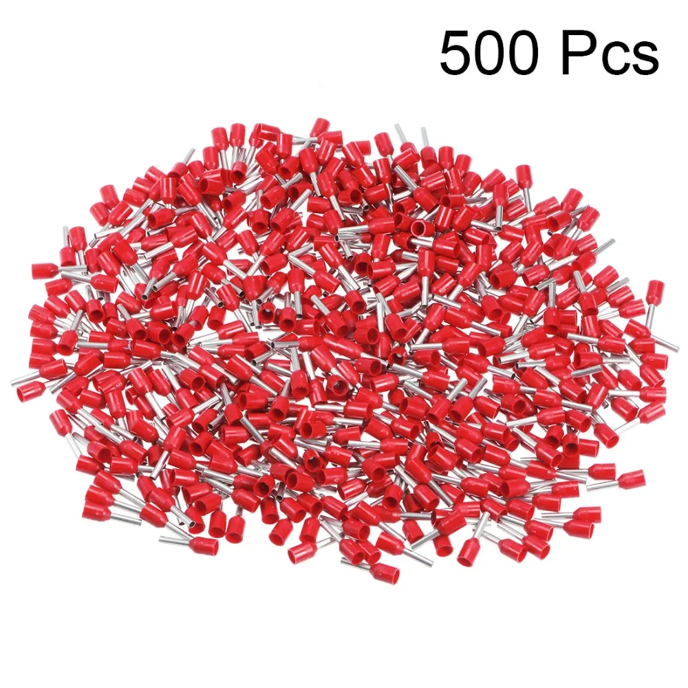 Uxcell 500 шт./лот VE1508 16 AWG изолированный шнур концевой провод медный разъем