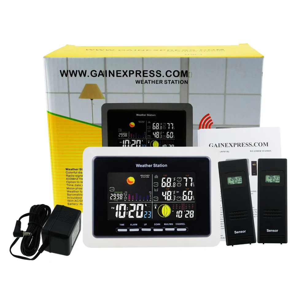 Беспроводной Сенсор метеостанции DCF77 RCC приемник 8 Функция ключи 5 состояние