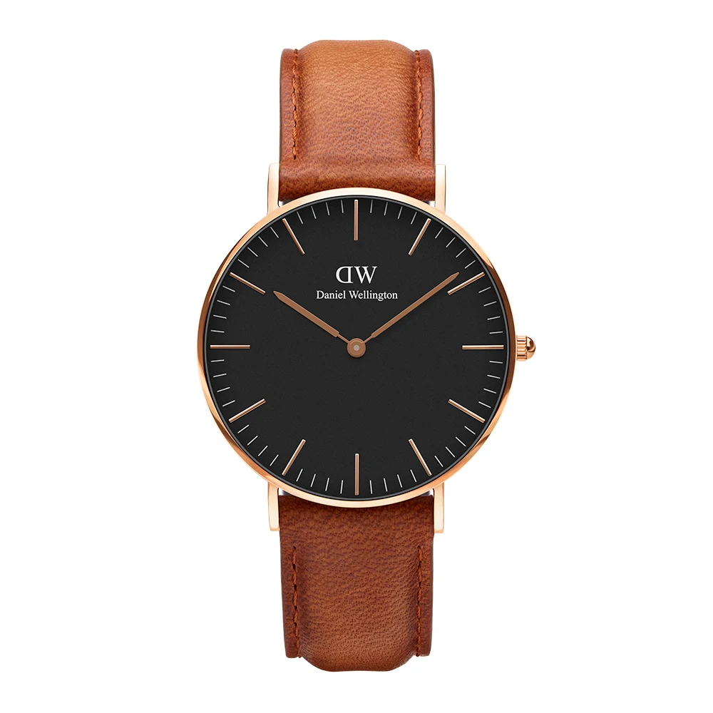 Наручные часы Daniel Wellington Classic Durham 36 мм RG Black + часовой ремешок Cornwall для часов