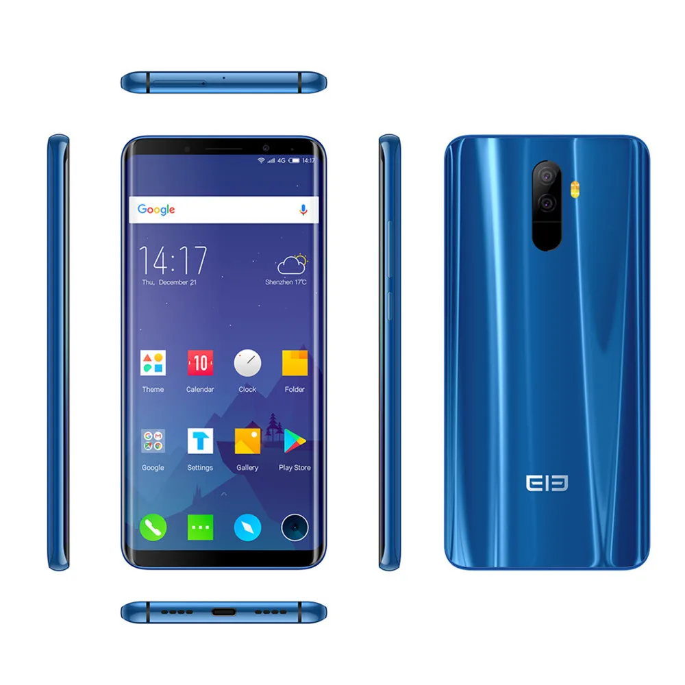 Elephone U 5 99 &quot18:9 Экран 6 ГБ Оперативная память 128G ROM смартфон MT6763 Восьмиядерный 13MP