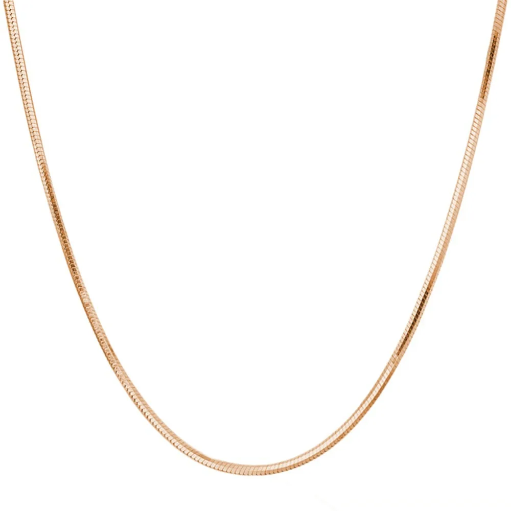 Модные ювелирные аксессуары 2 мм круглая цепочка змейка ожерелье|snake chain necklace|chain