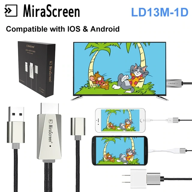 MiraScreen провода + HDMI видео кабель для зарядки Display1080P ключ синхронизации Поддержка