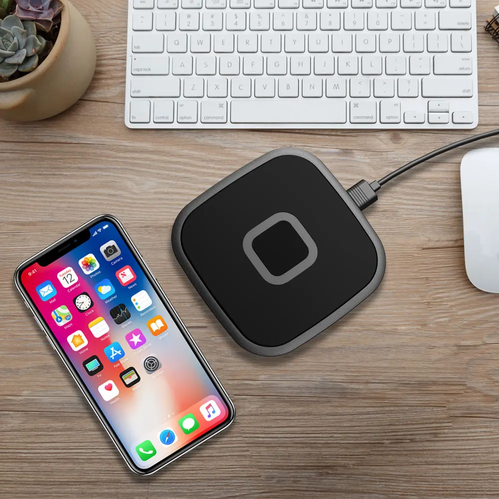 10 Вт/7 5 Вт Qi Беспроводное зарядное устройство Быстрая зарядка для iPhone X/XS Max XR 8 Plus