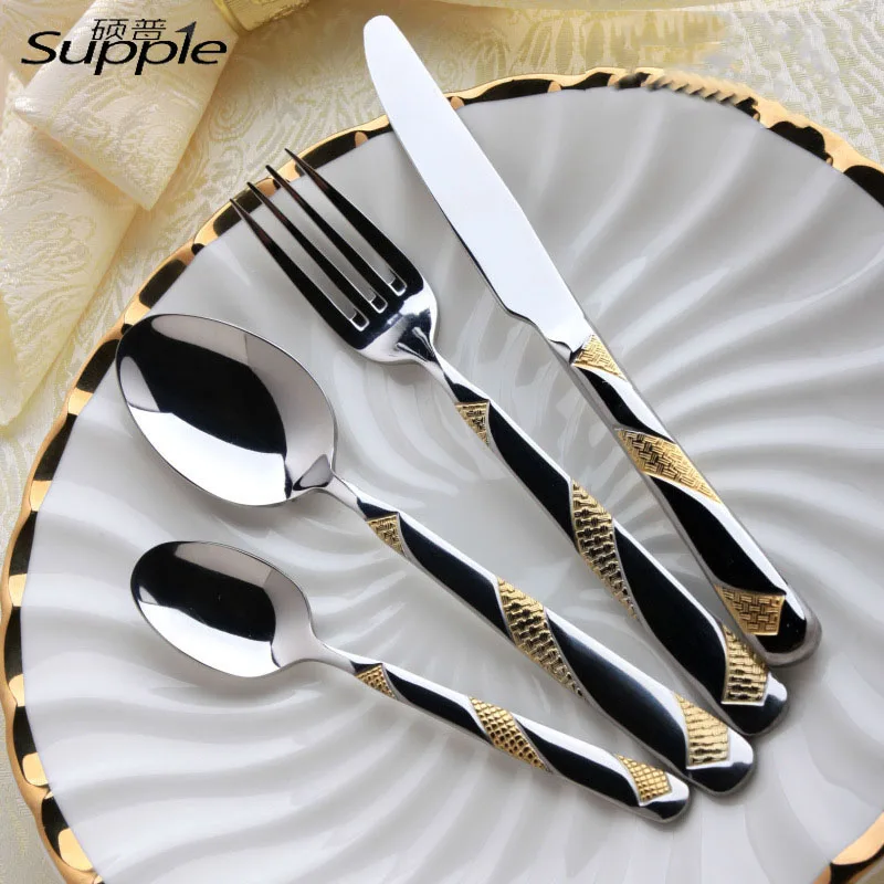 4 шт. столовые приборы из нержавеющей стали ножи и вилки | Дом сад