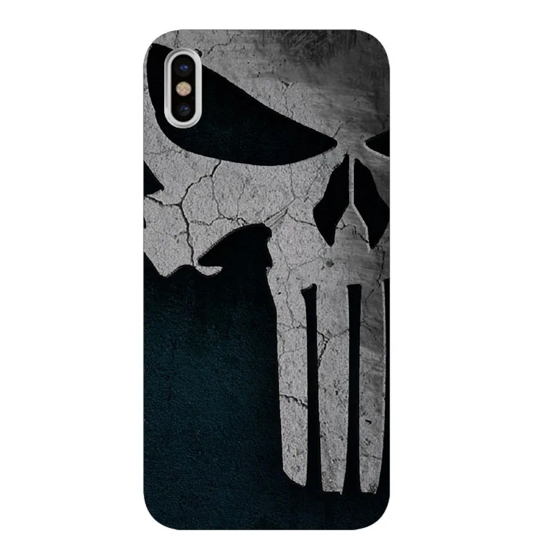 The Punisher Frank Castle Bling Popular Black Soft Tpu Case for iPhone X 8 7 6 6S Plus 5 11 11PRO MAX SE XS XR | Мобильные телефоны