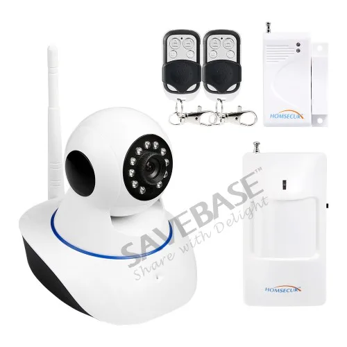 

APP Control HD IP Camera Two-way Audio+ Wireless PIR Sensor For Burglar Alarm