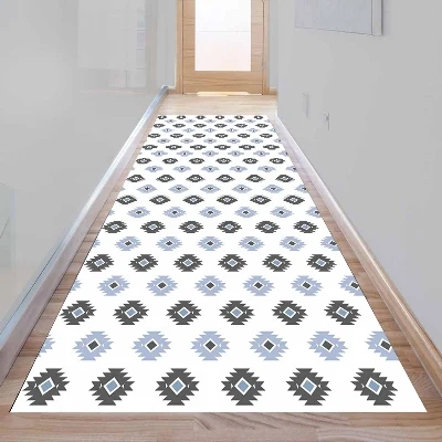 

Else Aztec Bohemian Gray Blue Geometric 3d Print Non Slip Microfiber Washable Long Runner Mat Floor Mat Rugs Hallway Carpets