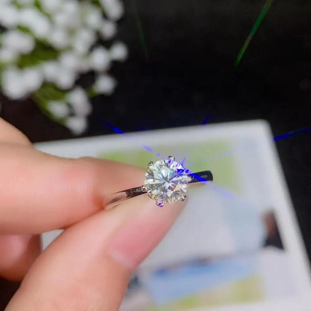 KJJEAXCMY Fine Jewelry 925 серебро инкрустация мох алмаз женское кольцо с сертификатом