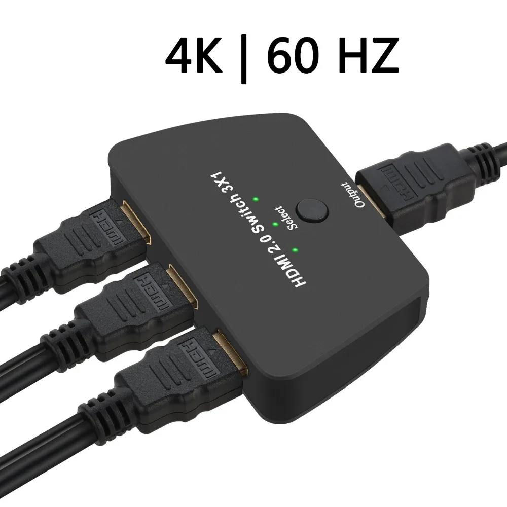 HDMI 2 0 переключатель 3X1 18 Гбит/с 3 порта селектор 4K x 2K коробка с высоким разрешением