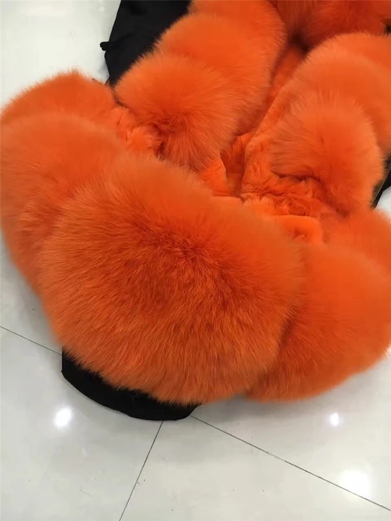 Новое модное женское пальто с мехом лисы Парка уличная мода Длинная куртка с мехом Горячий стиль