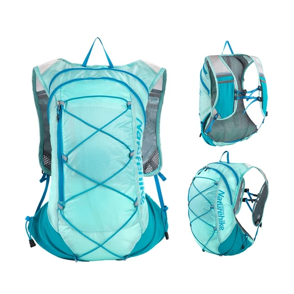 Naturehike 15L Ультралайт уличная Сумка для бега рюкзаки Светоотражающие походные велосипедные спортивные сумки непромокаемые внедорожные тропы бег B - Цвет: Blue