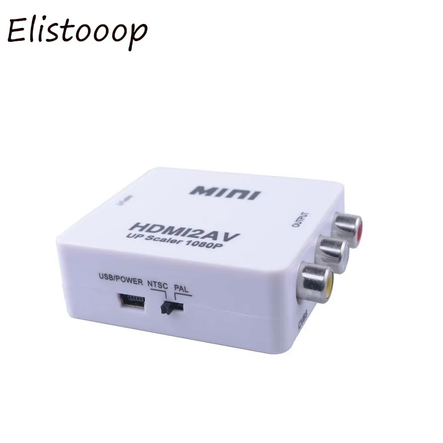 Адаптер Elistooop Mini HDMI в RCA AV CVBS 1080P видео HDMI2AV конвертер для HD ТВ PS3 PS4 ПК DVD Xbox