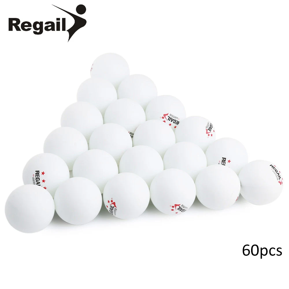 White REGAIL 60 шт./компл. мячи для настольного тенниса, 3 звезды, 40 мм на открытом воздухе практика для пинг-понга для спортивных развлечений/Профессиональный Macth - Цвет: White