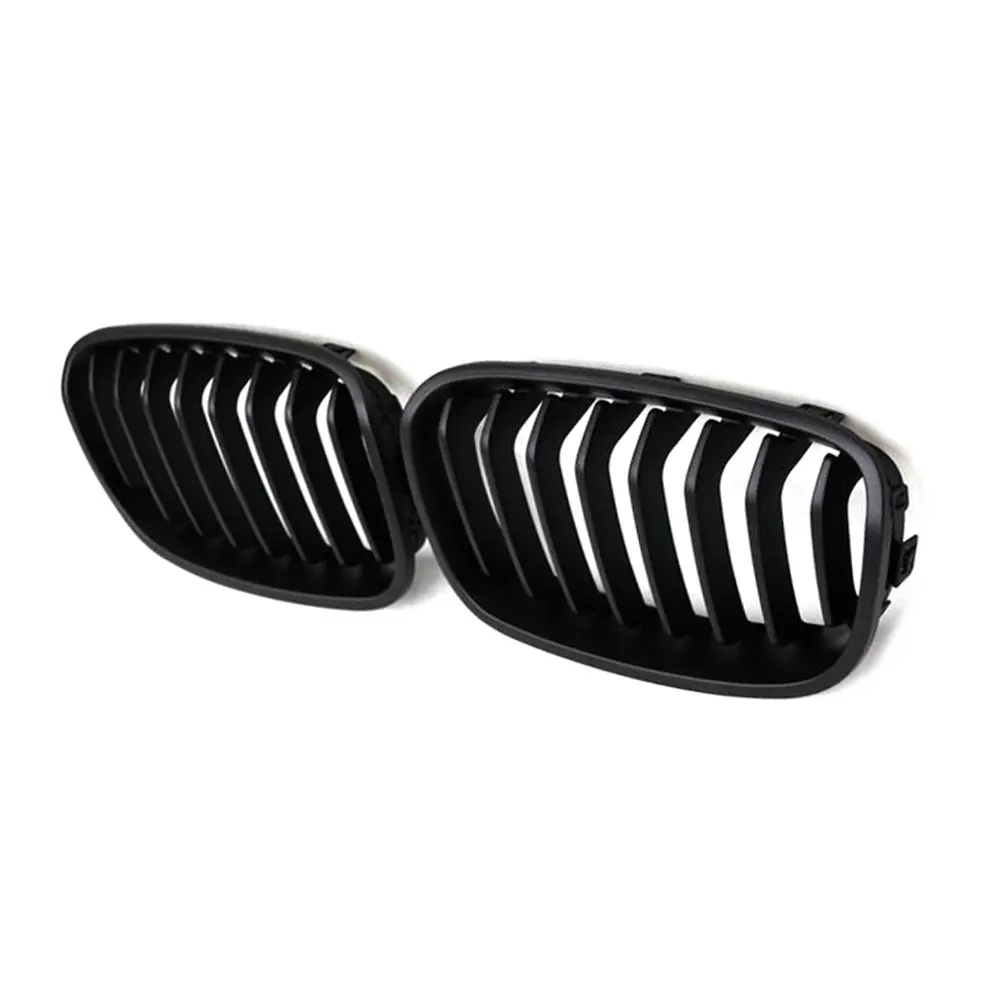 Для BMW F20 F21 1 серии 2012 2013 2014 пара матовый черный ABS передняя ноздри гриль одна