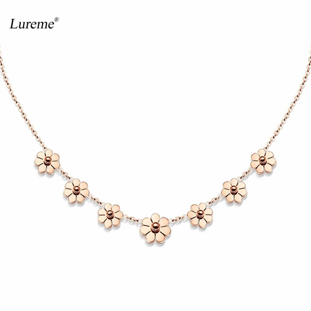 Lureme элегантное ювелирное изделие розовое золото из нержавеющей стали 7