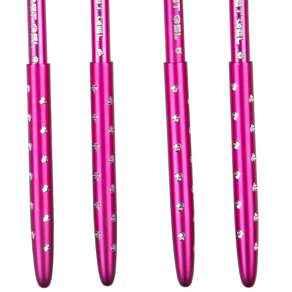 Высококачественная косметическая кисть для маникюра с хромированным ободом 1