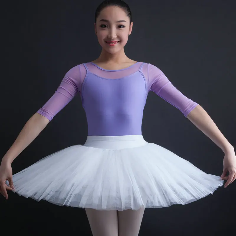 Новая танцевальная тренировочная одежда для Леди с длинным рукавом из сетчатой пряжи эластичные костюмы для танцора топы Одежда для балетн... от AliExpress WW