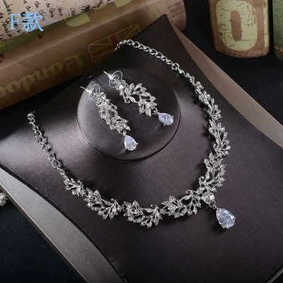 Fig Novo Стразы Cristal водослива Colar Brinco Joias комплект Para Nupcial сделать Casamento Acessorio - Окраска металла: Fig