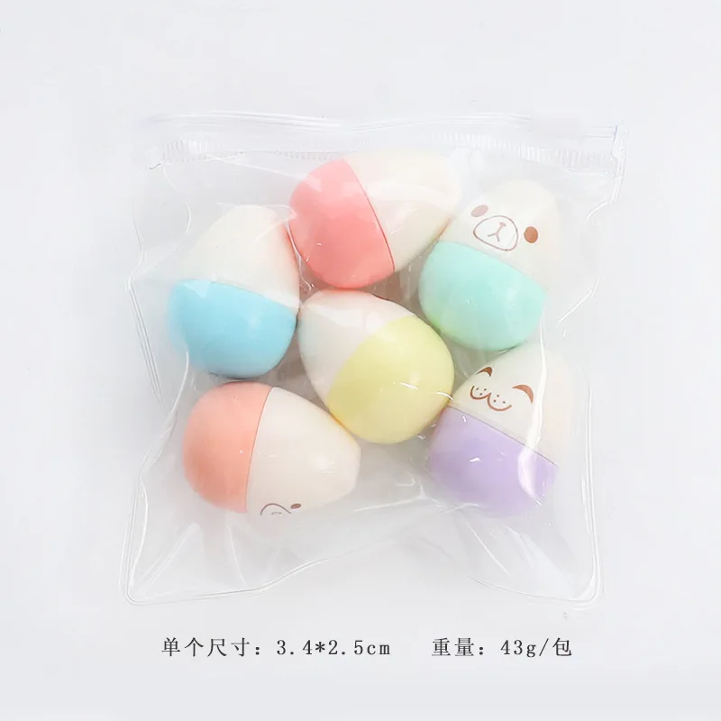 6 шт. милый мини в форме пилюль конфеты цветной Маркер ручки для письма милое лицо