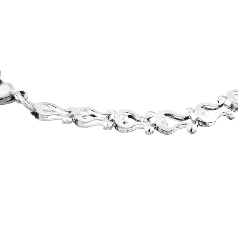 Нержавеющая сталь FUNIQUE Титан полированный браслет буквенный ярлык Шарм ID DIY