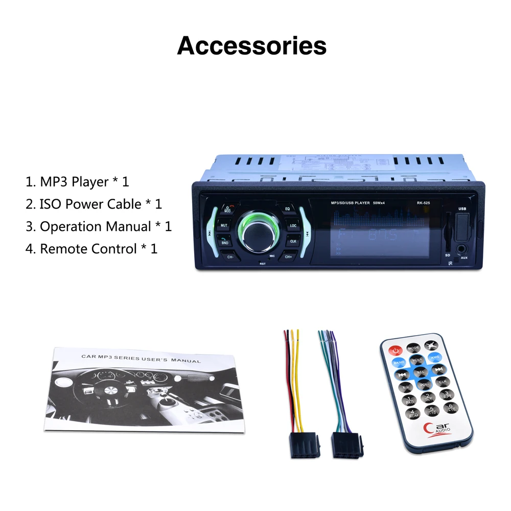 Автомобильный MP3 плеер 1 din Музыка для Авто Аудио FM радио модулятор тюнера DC12V USB