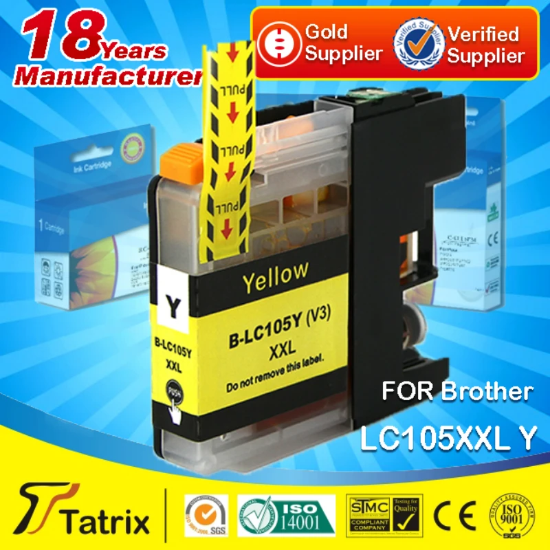 Tatrix 4PK Compatible Ink Cartridge LC105 LC105XXL LC107XXL For Brother MFC-J4710DW/J4610DW/J4510DW /J4410DW/J4310DW/J6520DW | Компьютеры