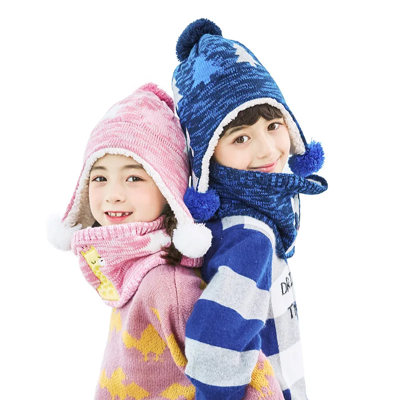 Зимний трехсекционный воротник с капюшоном Детский мультфильм тигр крошечные
