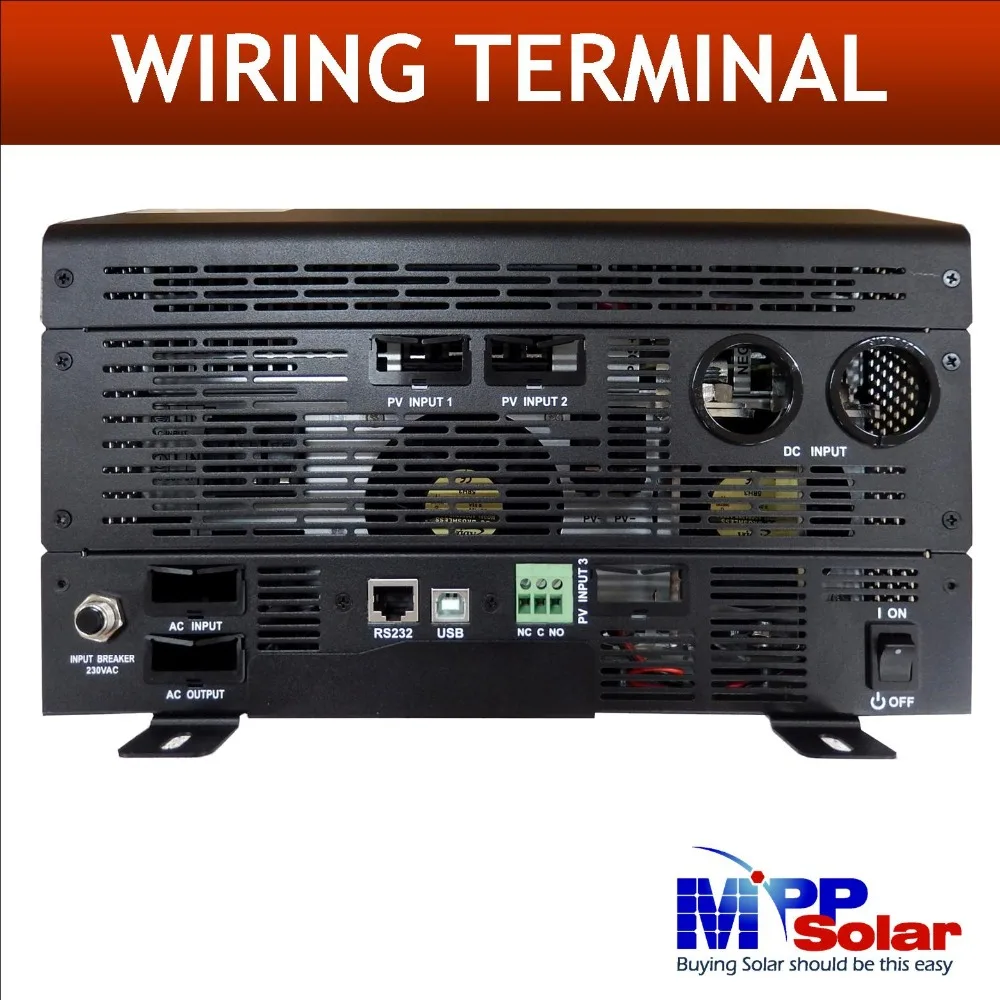 (MSD) двойной MPPT 5000w солнечный инвертор 48v 230vac с двойным солнечным зарядным