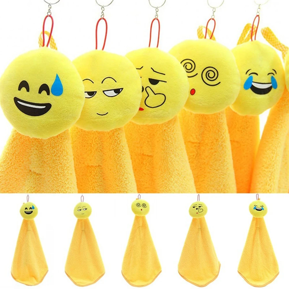 Забавные коралловые бархат случайный emoji сильный абсорбент Полотенца воды сушки