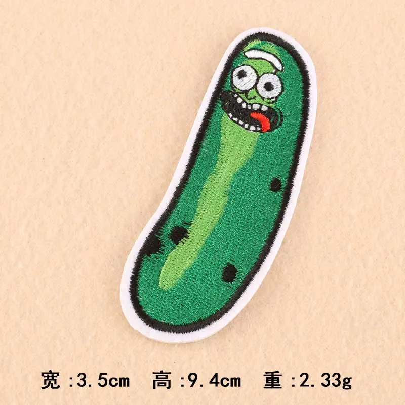 Мультфильм Bean Рик и Морти Утюг на вышитой одежде нашивки для одежды музыка Группа наклейки одежды оптом