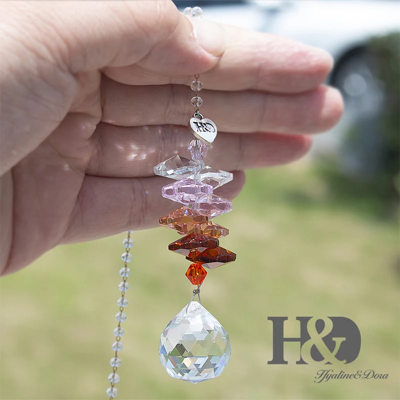 H &amp D хрустальная люстра шар Ловец Солнца висячий орнамент Радужное окно Suncatcher