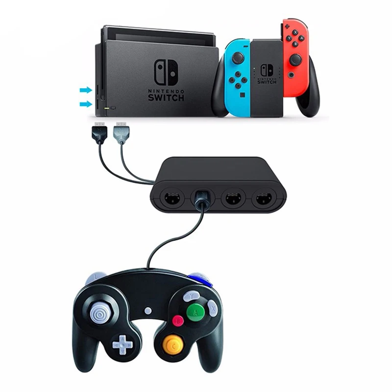 Адаптер конвертер геймпада для Nintendo Switch игровой кубик 4 Порты контроллер Для