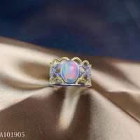 kjjeaxcmy boutique jewelry 925 sterling silver inlaid natural opal opal gemstone female ring support identification
