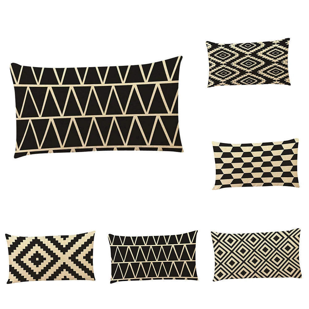 Bluelans прямоугольник геометрический узор печати Наволочки Пледы дома | Дом и сад