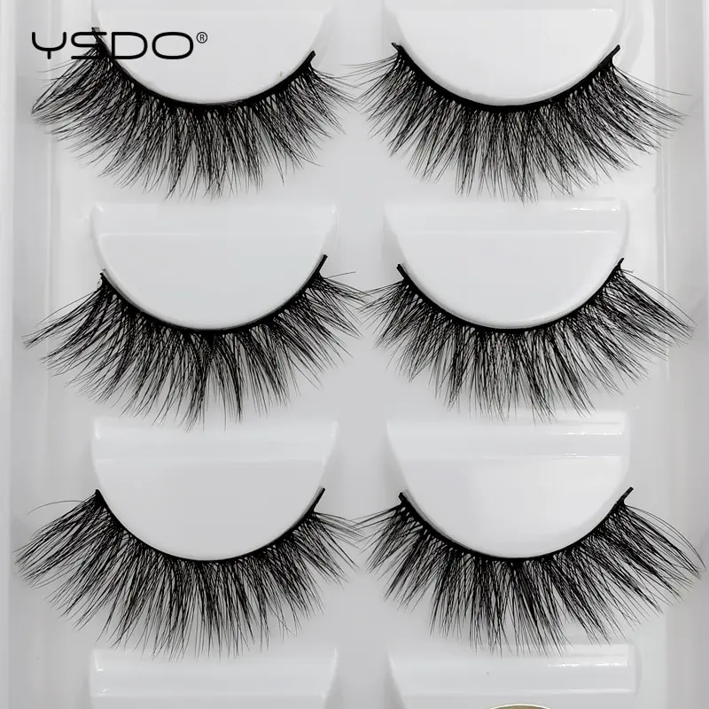 YSDO, 1/5 пар, накладные норковые ресницы, 3D, норковые волосы, ресницы, натуральные волосы, ресницы, длинные, драматические, пушистые, искусственные ресницы, Cilios G603