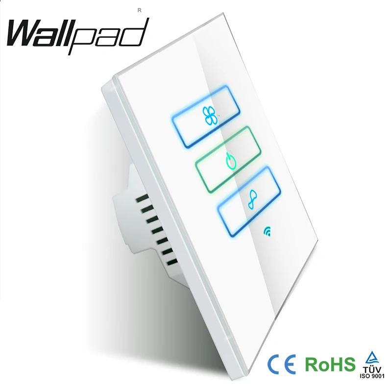 2018 Wallpad белое стекло 120 AU US 110 ~ 250V беспроводной 3 банды Wifi Пульт дистанционного