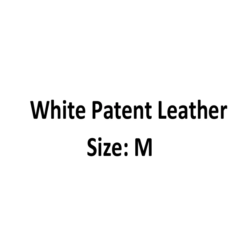 M WhitePatentLeather BSAID/туфли на высоком каблуке; декорированные шнурки на ремне из искусственной кожи с пряжкой и регулируемым ремешком; женские сандалии на плоской подошве из матовой кожи - Цвет: M WhitePatentLeather