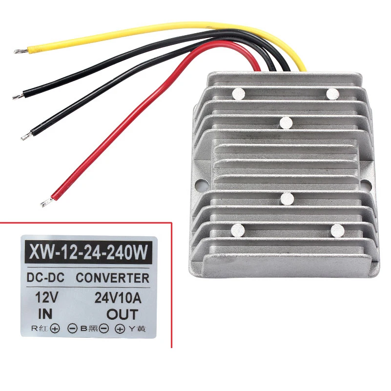 

DC Boost Module Waterproof aluminum Converter 12V to 24V DC-DC Converter 10A 240W Step Up Power portable Converters Regulators