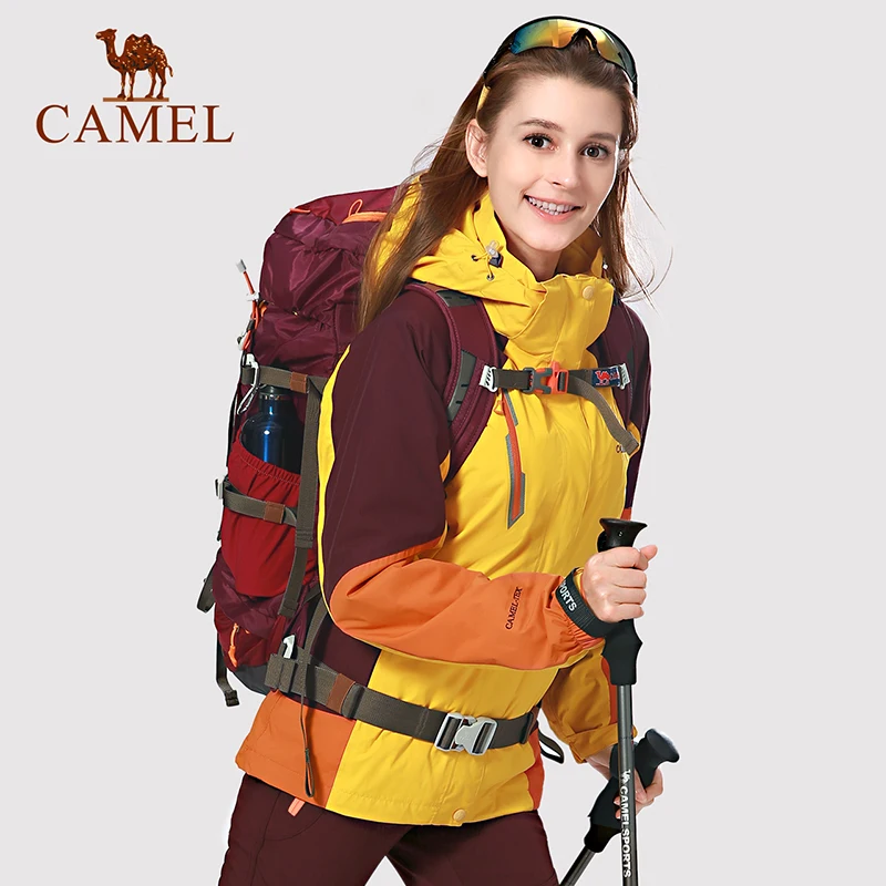 CAMEL Женская ветровка 3 в 1, Женская водонепроницаемая ветрозащитная куртка для альпинизма, кемпинга, походов, походов, рыбалки