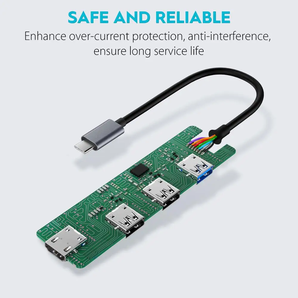 Aceele USB C концентратор usb type до 4K HDMI 3 0 конвертер для Macbook Pro Air HUAWEI Matebook X/E|USB-хабы| |