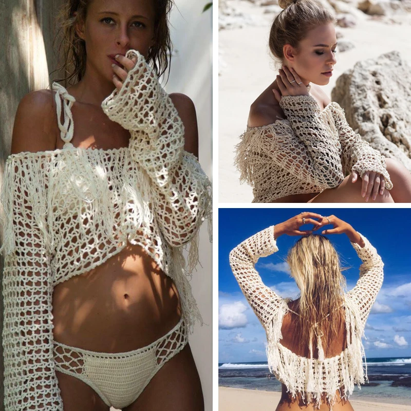 Женский трикотажный купальный костюм H80 & S90 сексуальный пляжный на бретельках туника пуловер 2019|Майки| |