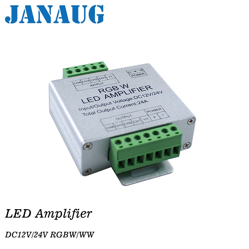 2018 1 шт. Лидер продаж светодиодный Усилитель RGBW 24A контроллер DC12 24V для 5050 3528 RGB