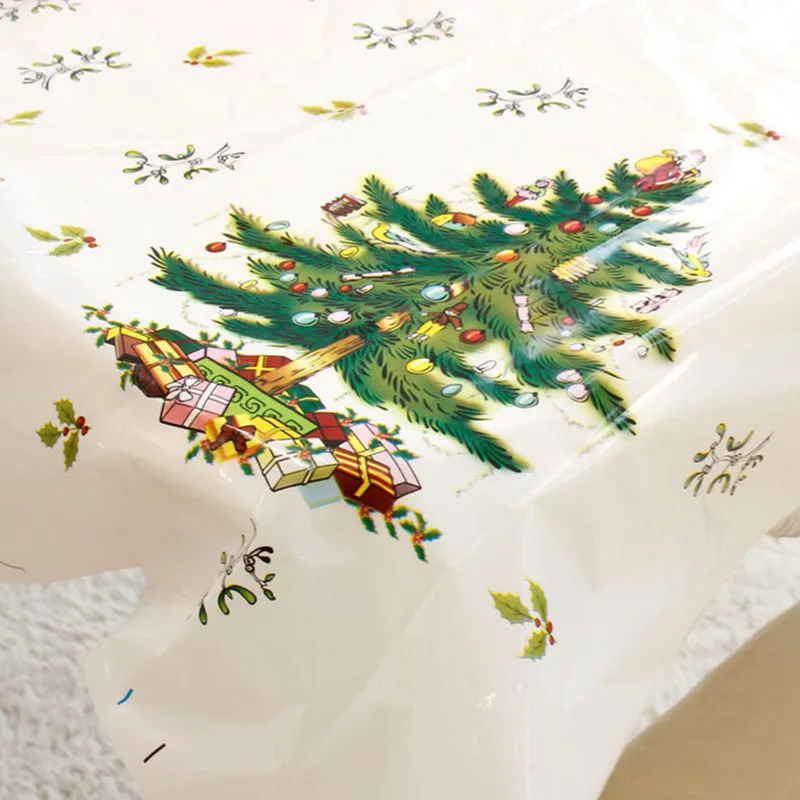 Merry Christmas Rectangular Tablecloth Kitchen Dining Table Covers Decorations for Home Natal Noel New Year Decoration | Дом и сад