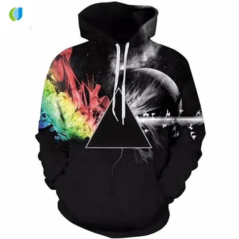Геометрический уличная 2018 толстовки мужчин 3d печати Толстовка с большими